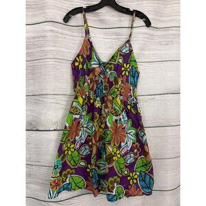 3 Angels Vintage-Style Floral Multicolor Sundress Size L